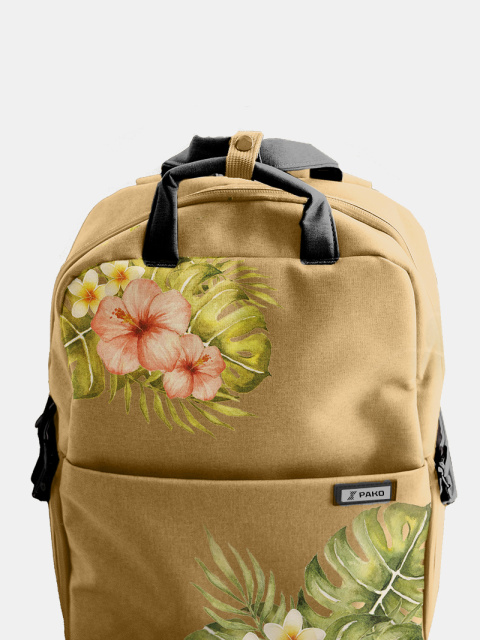 Produkt przykładowy: Plecak Pako, Blooming Hawaii Beige 18L